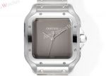 THB Factory Cartier Santos Brown/Grey Face Stainless Steel Band 1847 MC Movement Watch